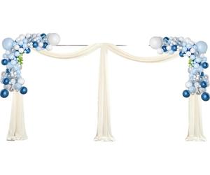 Support arrière, cadre métallique robuste, arche de mariage élégante, L, argent