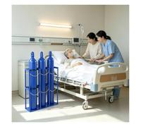 Support Au Sol Pour Bouteille D'oxygène Avec Chaîne De Sécurité | Support basculement Pour Bouteilles D'oxygène/acétylène (diamètres 24, 27, 29 Ou 32 Cm)(65x30x100 cm)