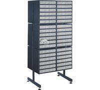 Support au sol Raaco pour magasins en acier Série 250 (vide), 137614