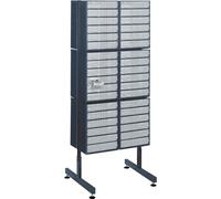 Support au sol Raaco pour magasins en acier Série 900 (vide), 137522