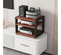 Support audio avec étagères de rangement pour amplificateur de platine Hi-Fi, support multimédia portable pour salon, bureau, théâtre