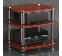 Support Audio, étagère de Jeu, étagère d'angle for Support Multimédia AV | Étagère Dvd, Support de Divertissement, Tour Audio, Support for Lecteur de Disque, for la Vie(Teak,60x48x57cm)
