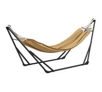 Outsunny Support avec hamac pliable en acier, support 2 en 1 pour hamac ou chaise suspendue, sac de transport inclus, dim. 263L x 89l x 100H cm