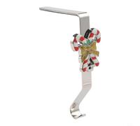 Support Bas de Noël en Fer 15cm Crochet L(Walking Cane) | Design en L pratique, fer pour robuste, idéal sapin et couronne, charge 10kg, finition argentée