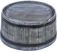 Support/base compatible avec un baril de récupération d'eau de pluie de 240 litres, de style rustique
