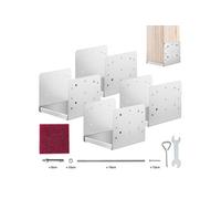 Support Base d'Ancrage Poteau Bois Acier Inoxydable Pour Pavillon 20,3x20,3cm 4PCS