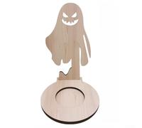 Support Bougie pour bois Motif Halloween Festif 2D Support Bougie(B13*20) | Motifs festifs, tons pour bois naturel, ambiance Halloween, design 2D, pour table de fête