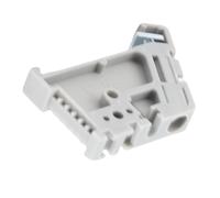 Support butée d'extrémité borniers sur rail Din 50 pièces, fixation bloc fixation borne d'extrémité, clips montage connecteur bornier pour rail guidage 35 mm large (Modèle 13)