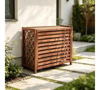 Support Cache Climatiseur Exterieur Meuble Persienne Brise Vue | Paravent persienne exterieur masquant le compresseur avec plateau pour decoration.(120*100)