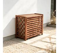Support Cache Climatiseur Exterieur Meuble Persienne Brise Vue | Paravent persienne exterieur masquant le compresseur avec plateau pour decoration.(110*85)