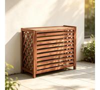 Support Cache Climatiseur Exterieur Meuble Persienne Brise Vue | Paravent persienne exterieur masquant le compresseur avec plateau pour decoration.(100*92)
