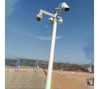 Support Camera Exterieur Poteau de Caméra de Surveillance Universel avec 4 Supports, Hauteur de 2.5 m 3.0 m 4.5 m 5.0 m 6.0 m, Raccordement de Tubes de Surveillance CCTV(1.0 m (3.3 ft))