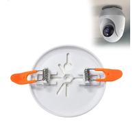 Support Caméra Plafond Encastrable, Support Montage Caméra Sécurité CCTV Invisible pour Caméra de Surveillance, Cache Trou Plafond 7-9 cm, Gestion des Câbles Intégrée, Support à Ressort Jusqu’à 2 KG