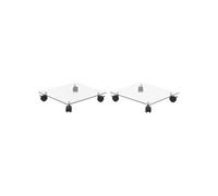 Support carré pour plantes 2 pcs Verre trempé 35 x 35 cm