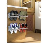 Support Chaussure Mural Pliable 4 pcs - Range-Chaussures Rabattable Gris, Gain de Place