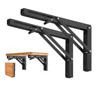 Support Console Pliable - SIKSOG - Lot de 2 - Acier Inoxydable - 300mm - 60KG/132lbs