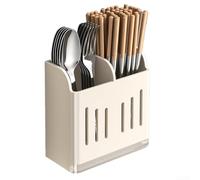 Support Cuillère Fourchette Aimanté pour Extérieur Frigo(White) | Design compact 2 bacs, maximise l'espace, réduit le désordre, pour idéal petits ustensiles, accès rapide