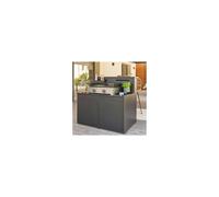 Meuble Support Cuisine noir avec bar Forge Adour