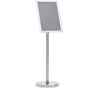 vidaXL Support d'affiche A4 sur pied aluminium argenté hauteur réglable cadre rotatif Lot 1