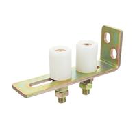 Support D’assemblage de Porte Coulissante à Galet Portail Coulissant | Rouleau de Guidage du Support de Poteau, Acier et Nylon, Double Roulettes, pour Rails et Poteaux