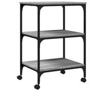 Support d imprimante 3 niveaux sonoma gris 50x41x75 cm