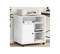 Support d imprimante avec roulettes blanc 60x50x67 cm