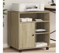 vidaXL Support d'imprimante avec roulettes Chêne Sonoma 60x50x67 cm