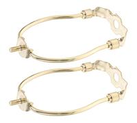 Support D'abat-jour en Fer Doré, Lot de 2, pour Lampe | Accessoire DIY Détachable, Connexion Sécurisée, Cadre à Cornes, pour Table et Lampadaire