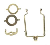 Support d'abat-jour réglable de 20,3 cm avec selles multi-adaptateurs et convertisseur E14 pour une meilleure compatibilité avec différentes ampoules (doré)