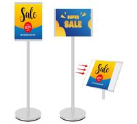 Support d'affichage A4, panneau en acrylique, format vertical/horizontal, couleur argent