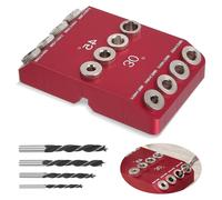 Support d'alésage - Gabarit de guidage pour perçage - Perçage de précision - Angles réglables 30/45/90 - 12 x 9 x 3 cm - Couleur aluminium