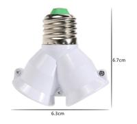Support D'Ampoule Halogène 2 En 1, Double Douille E27, Prolongateur De Contact, Adaptateur Convertisseur, Prise D'Ampoule, Cuivre