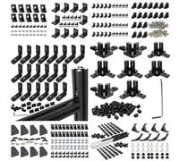 Support d'angle à fente T V pour Extrusion d'aluminium 2020, connecteur à Angle droit extrudé 20S avec vis pour profil en aluminium 2020 2040 20 pièces de supports 20x20