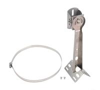 Support d'angle en acier inoxydable pour caméras de sécurité CCTV IP Collier de serrage 45-100 mm Argenté
