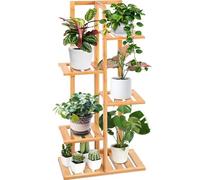 Support d'angle en bambou à 6 niveaux pour 6 plantes en pot, accessoires de plantes, utilisation en intérieur et en extérieur, plusieurs supports de plantes pour balcon et salon