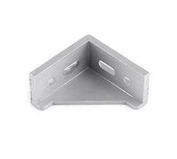Support d'angle en forme de L en alliage d'aluminium |Lot de 5 attelles à angle droit pour renfort de porte/fenêtre/meubles |Attaches robustes 58x58 mm avec trous ovales