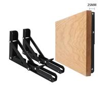 Support d'angle pliant triangulaire mural réglable de 6 à 20 pouces, 2 pièces, Support d'étagère de Table de banc, matériel de Support lourd pour meubles 6 Inch