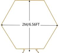 Support d'arc de mariage, cadre métallique, intérieur et extérieur, hexagone 2x2m, M