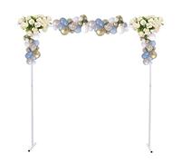 Support d'arche de mariage - 2 × 2 m - Cadre d'arche carré amovible - En métal - Pour mariages, fêtes d'anniversaire et autres célébrations - Blanc