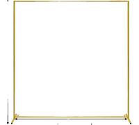 Support d'arche de mariage, design amovible, construction métallique robuste, 2m*2m, comme indiqué