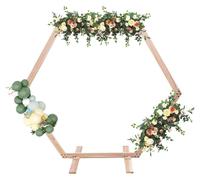 Support d'arrière-plan en bois, forme d'arche - Hexagonal, dimensions 2,15 x 1,85 m