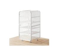 Support d'assiettes Vertical, Support de Rangement de Plateaux à Couverts à Quatre ou Cinq Niveaux, adapté à et à la préparation des Aliments(White,Five-Layer)