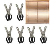 Support de Bâche de Piscine - Acier Inoxydable 6 Pièces Clip À Indentation Saxophone | Accessoires Pour Piscine Enterrée Spa Isolante Jardin Extérieur Bain Chaud Maison
