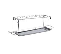Support de baguettes de Barbecue en acier inoxydable, étagère de Barbecue d'extérieur, plateau, brosse, Clip, filet de gril Portable, pliable et détachable