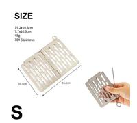 Support De Barbecue En Acier Inoxydable, Planche Pliante Pour Barbecue À Charbon De Bois En Plein Air, Portable Pour Camping, Pêche, Planche De Support Antiadhésive