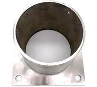 Support de base de poteau en acier inoxydable, support d'ancrage de garde-corps de pont résistant à la rouille for garde-corps de pont, colonnes de gazébo(40x50mm)