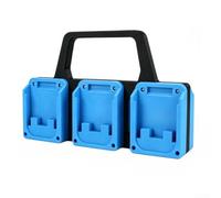 Support de batterie en plastique avec fentes antidérapantes pour étui de rangement A3, support mural, outil de transport sécurisé pour chantier, bleu et vert, 1 pièce (H)