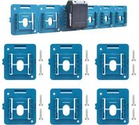 Support de batterie pour accumulateurs Makita 18V 14,4V - Lot de 6 supports muraux avec 12 vis, compatibles avec Makita BL1860 BL1850 BL1840 BL1830, support robuste pour atelier et garage