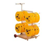 Support de bobine de câble portable, support de bobine de fil industriel robuste avec roulements de frein indépendants pour l'atelier électrique et l'utilisation de magasin de détail, Caddy en acier r