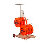 Support de bobine de câble portable, support de bobine de fil industriel robuste avec roulements de frein indépendants pour l'atelier électrique et l'utilisation de magasin de détail, Caddy en acier r